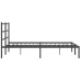Estructura cama sin colchón con cabecero metal negro 150x200 cm