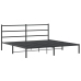 Estructura cama sin colchón con cabecero metal negro 183x213 cm