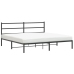 Estructura cama sin colchón con cabecero metal negro 183x213 cm