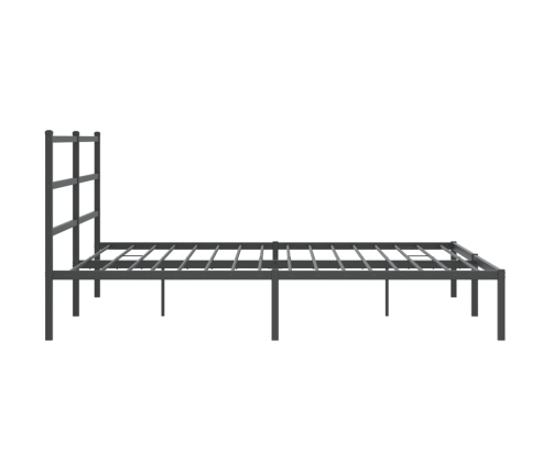 Estructura cama sin colchón con cabecero metal negro 183x213 cm