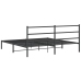 Estructura cama sin colchón con cabecero metal negro 183x213 cm