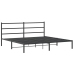 Estructura cama sin colchón con cabecero metal negro 193x203 cm