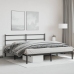 Estructura cama sin colchón con cabecero metal negro 193x203 cm