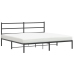 Estructura cama sin colchón con cabecero metal negro 193x203 cm