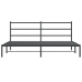 Estructura cama sin colchón con cabecero metal negro 193x203 cm