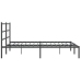 Estructura cama sin colchón con cabecero metal negro 193x203 cm