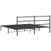 Estructura cama sin colchón con cabecero metal negro 193x203 cm