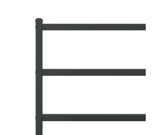 Estructura cama sin colchón con cabecero metal negro 193x203 cm