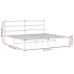 Estructura cama sin colchón con cabecero metal negro 193x203 cm