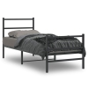 Estructura cama sin colchón con estribo metal negro 75x190 cm