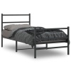 Estructura cama sin colchón con estribo metal negro 90x190 cm