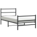 Estructura cama sin colchón con estribo metal negro 100x190 cm