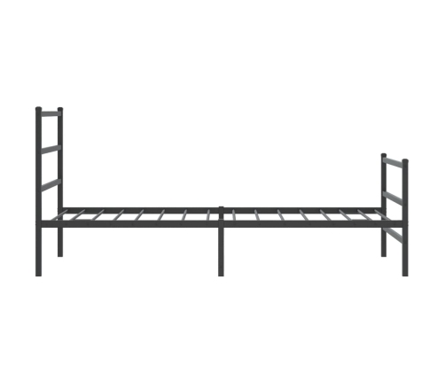 Estructura cama sin colchón con estribo metal negro 100x190 cm