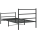 Estructura cama sin colchón con estribo metal negro 100x190 cm