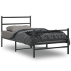 Estructura cama sin colchón con estribo metal negro 100x190 cm