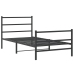 Estructura cama sin colchón con estribo metal negro 100x200 cm