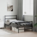 Estructura cama sin colchón con estribo metal negro 100x200 cm