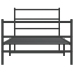 Estructura cama sin colchón con estribo metal negro 100x200 cm