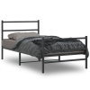 Estructura cama sin colchón con estribo metal negro 107x203 cm