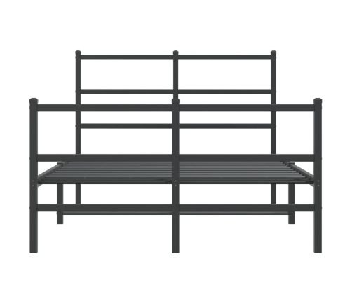 Estructura cama sin colchón con estribo metal negro 120x190 cm