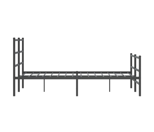 Estructura cama sin colchón con estribo metal negro 120x190 cm