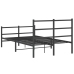 Estructura cama sin colchón con estribo metal negro 120x190 cm