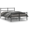 Estructura cama sin colchón con estribo metal negro 135x190 cm