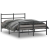 Estructura cama sin colchón con estribo metal negro 140x190 cm