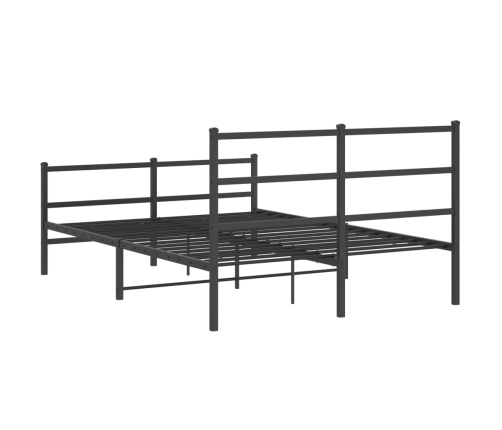 Estructura cama sin colchón con estribo metal negro 140x200 cm