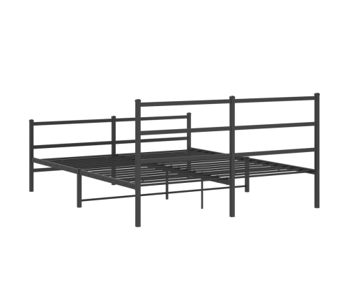 Estructura cama sin colchón con estribo metal negro 160x200 cm