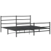 Estructura cama sin colchón con estribo metal negro 183x213 cm