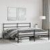 Estructura cama sin colchón con estribo metal negro 183x213 cm