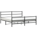 Estructura cama sin colchón con estribo metal negro 183x213 cm