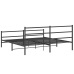 Estructura cama sin colchón con estribo metal negro 183x213 cm