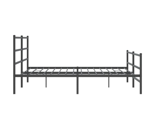 Estructura cama sin colchón con estribo metal negro 200x200 cm