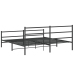 Estructura cama sin colchón con estribo metal negro 200x200 cm