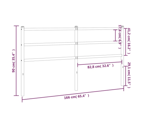 Cabecero de metal negro 160 cm