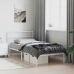 Estructura cama sin colchón con cabecero metal blanco 100x200cm
