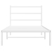 Estructura cama sin colchón con cabecero metal blanco 100x200cm