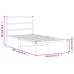 Estructura cama sin colchón con cabecero metal blanco 100x200cm