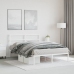 Estructura cama sin colchón con cabecero metal blanco 140x190cm