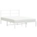 Estructura cama sin colchón con cabecero metal blanco 140x190cm