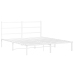 Estructura cama sin colchón con cabecero metal blanco 150x200cm