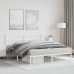 Estructura cama sin colchón con cabecero metal blanco 150x200cm