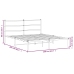 Estructura cama sin colchón con cabecero metal blanco 150x200cm