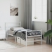 Estructura cama metal con cabecero y estribo blanco 75x190 cm