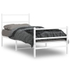 Estructura cama sin colchón con estribo metal blanco 90x190 cm