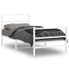 Estructura cama sin colchón con estribo metal blanco 90x200 cm