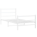 Estructura cama sin colchón con estribo metal blanco 107x203 cm