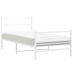 Estructura cama sin colchón con estribo metal blanco 107x203 cm